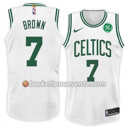 Maillot Basket Boston Celtics Jaylen Brown 7 Nike 2017-18 Blanc Swingman - Homme